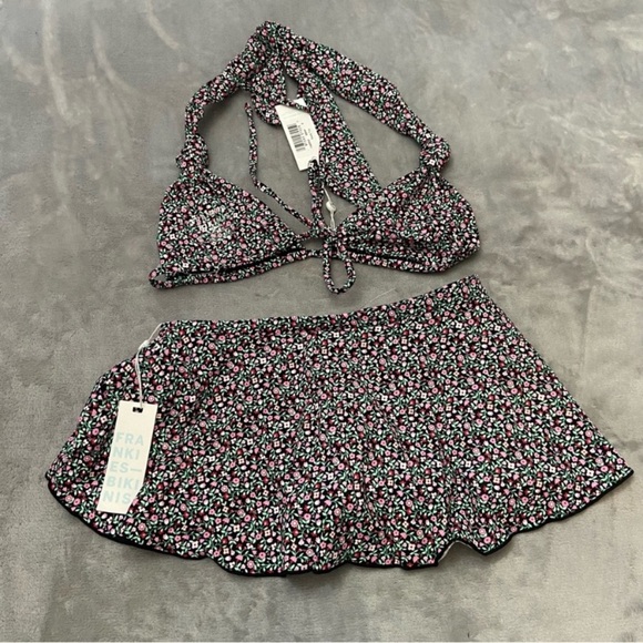 New! SET Frankie’s Bikinis Floral Kealy Izabella bikini Swimsuit NWT 4966 - Picture 8 of 11